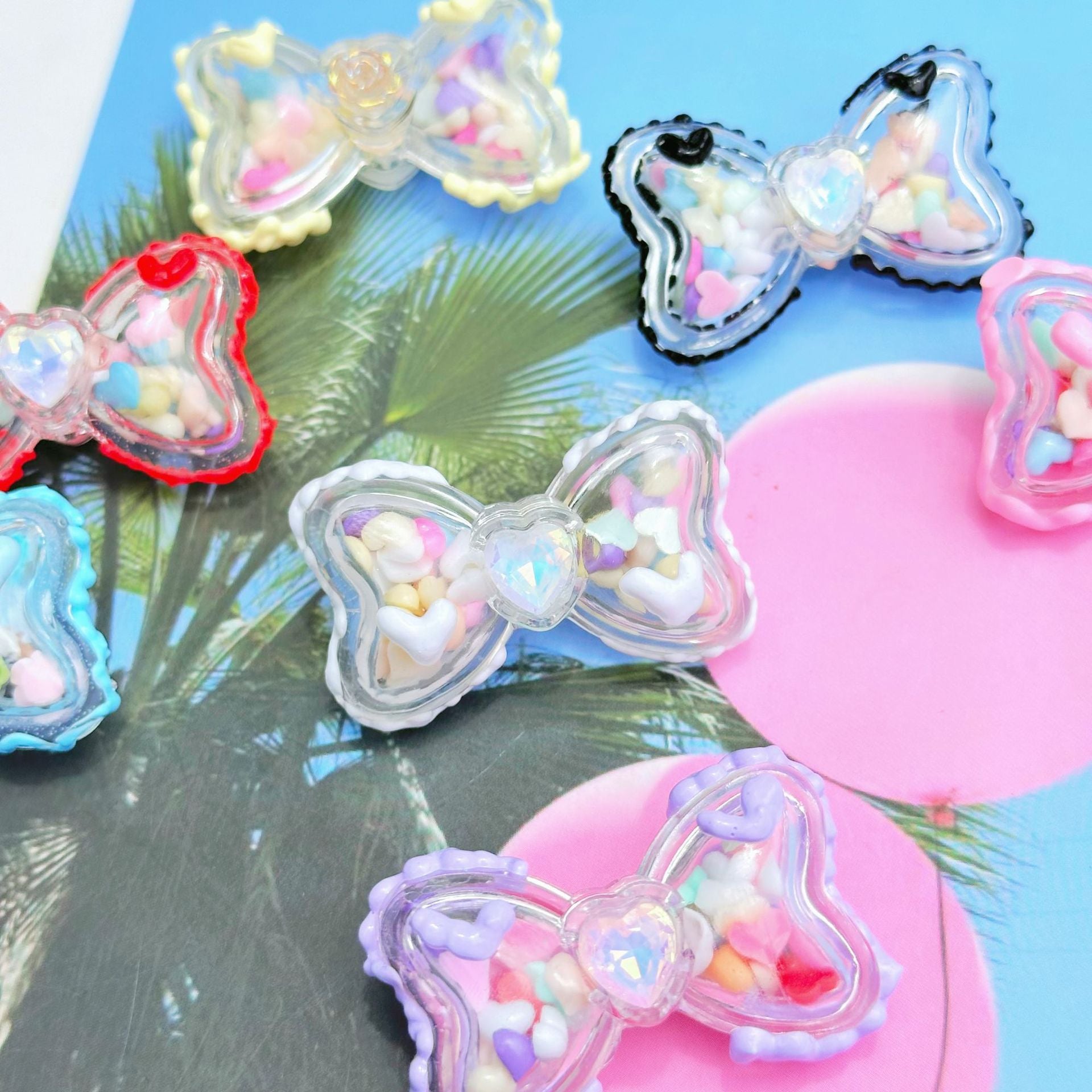 Wholesale 5pcs 3mm Diameter Rocking Bow Hand-painted Beads